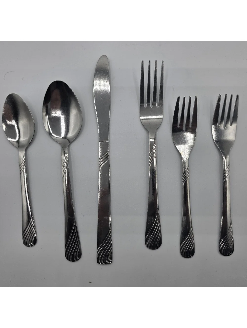 Mainstays Swirl Stainless Steel 1 Piece Setting Utensils Dinner